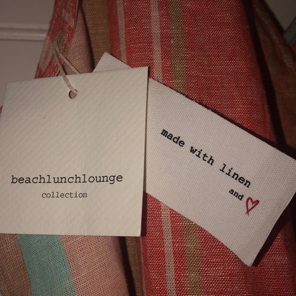 BeachLunchLounge striped linen jumpsuit NWT - Picture 8 of 8